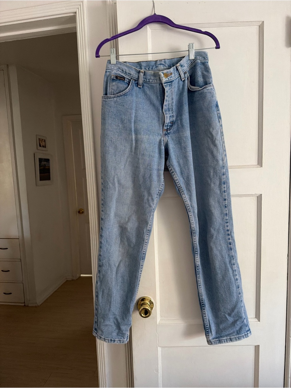 Wrangler Light Blue Straight Leg Women's Jeans